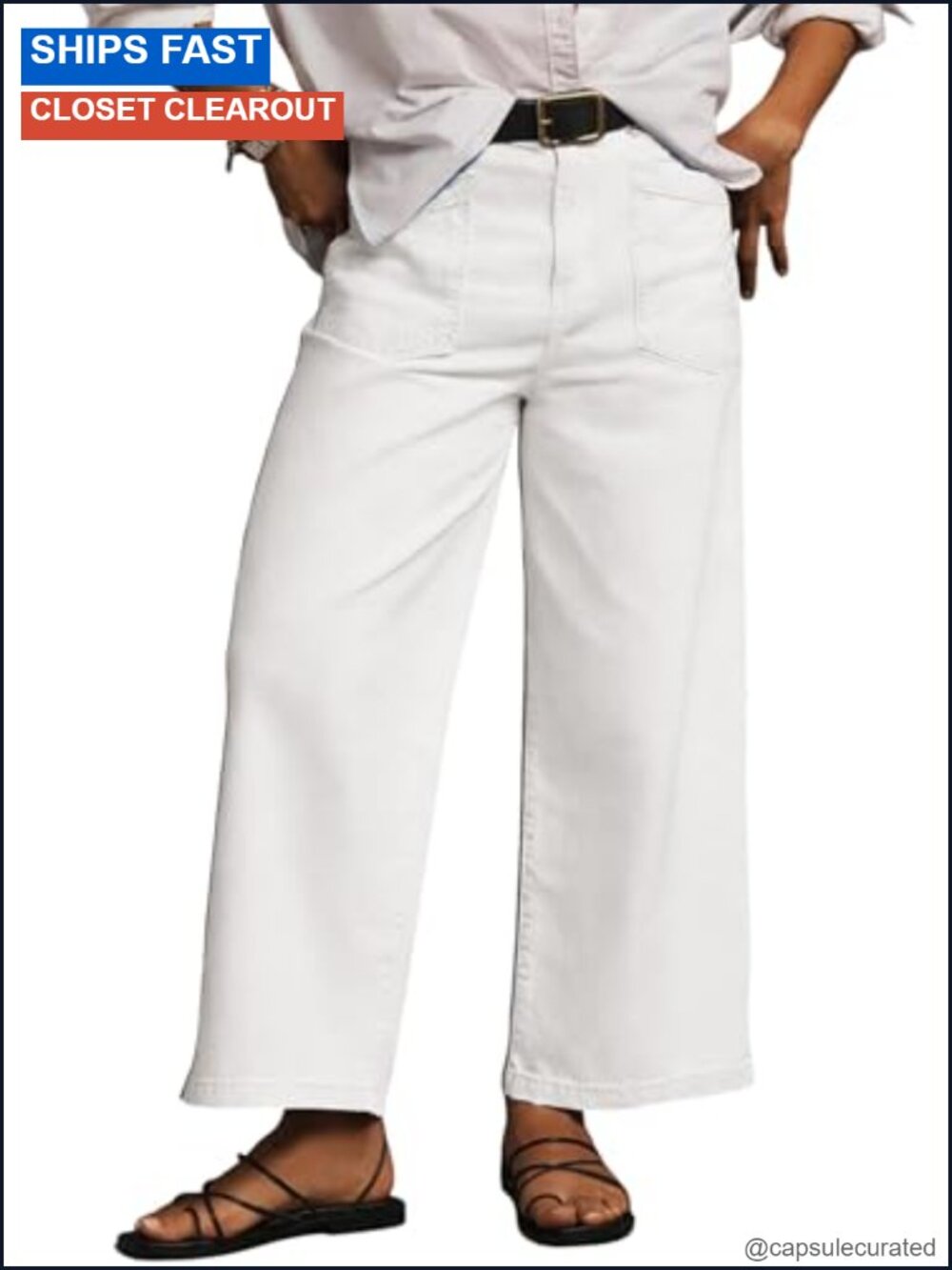 Plus Size High Waisted Wide Leg Jeans Stretchy Denim Pants with Pockets